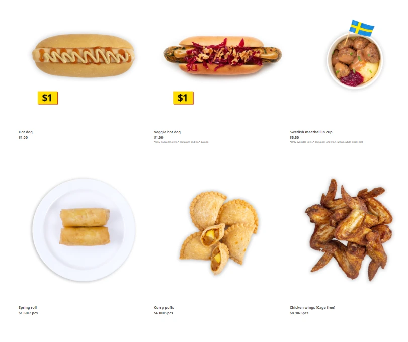 Ikea Swedish Bistro menu