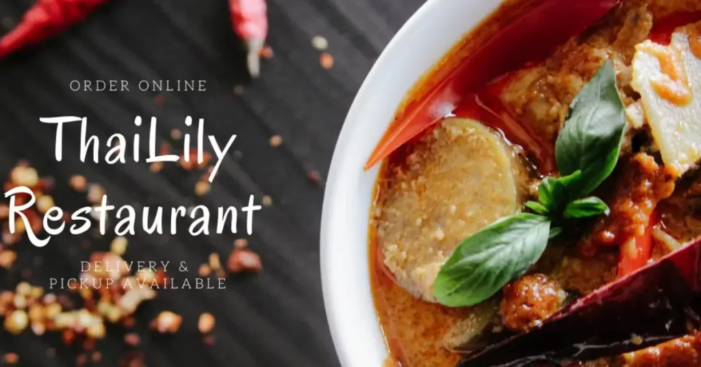 Thailily Restaurant Menu